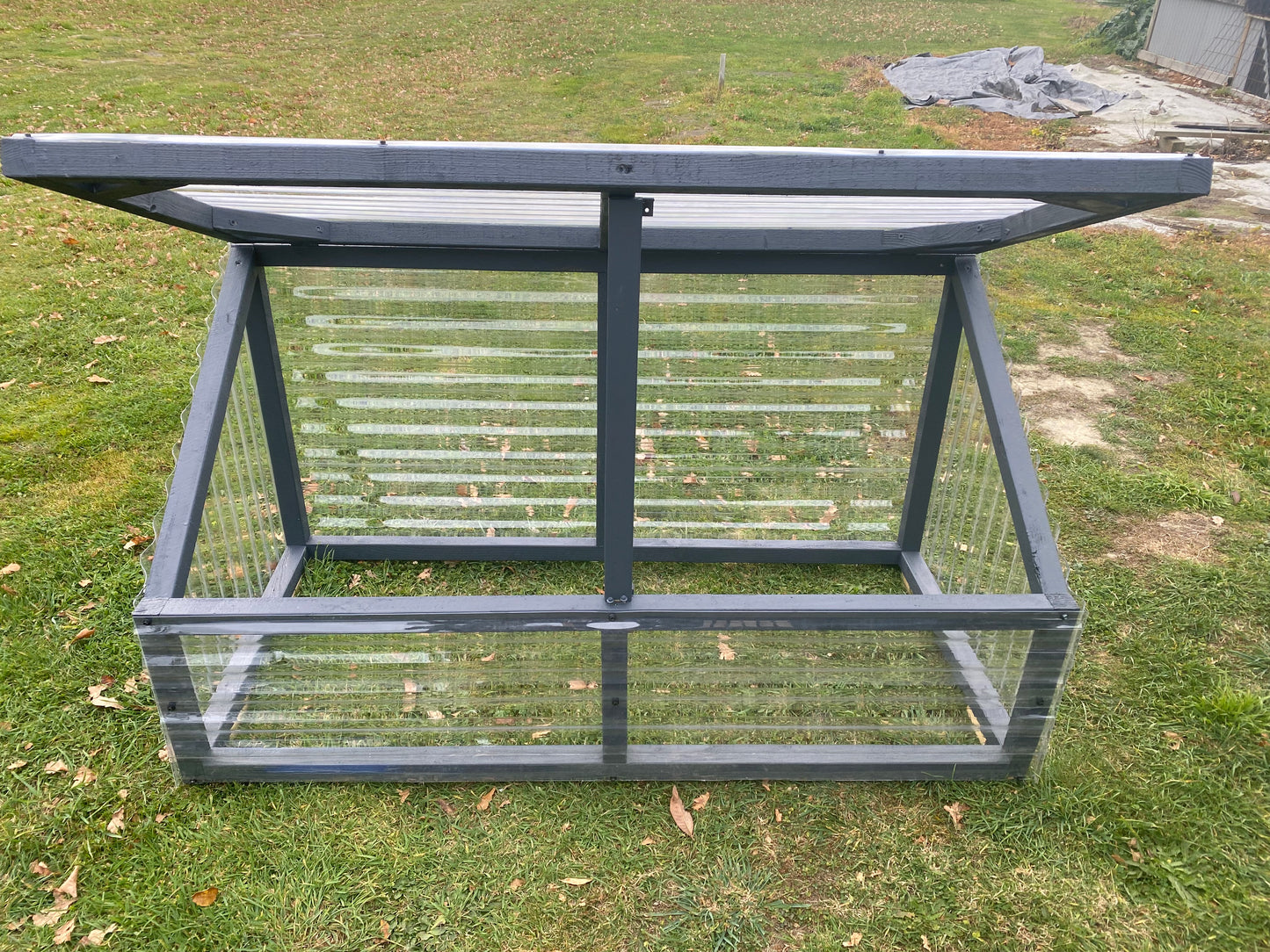 Timber polycarbonate greenhouse seed raising