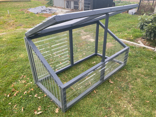Timber polycarbonate greenhouse seed raising