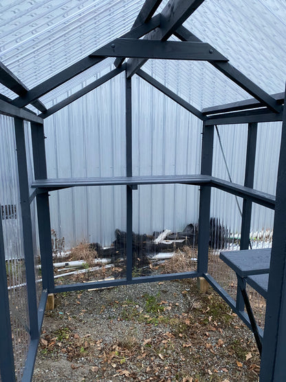 2.4 x 1.8 Timber Polycarbonate Greenhouse