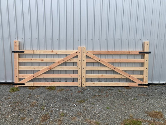 Wooden Farm style entry gates